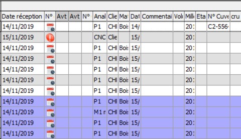Tableau des résultats : sélection des colonnes par script